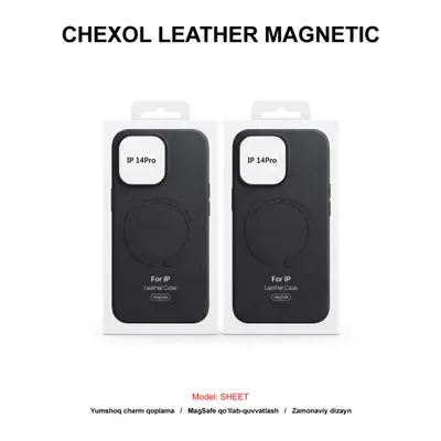 CHEXOL LEATHER MAGNETIC SHEET IP14 PRO BLACK
