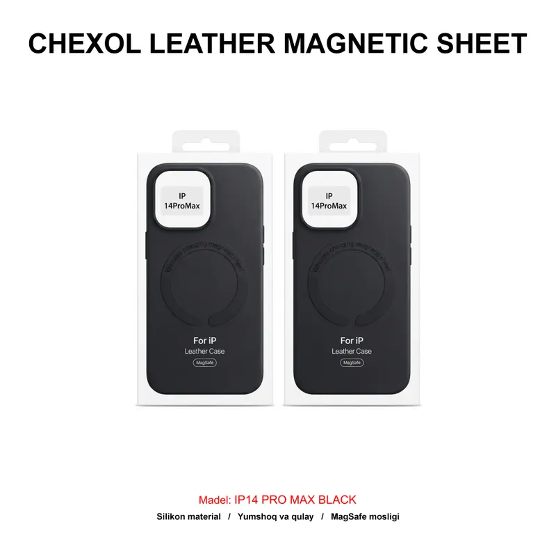 CHEXOL LEATHER MAGNETIC SHEET IP14 PRO MAX BLACK