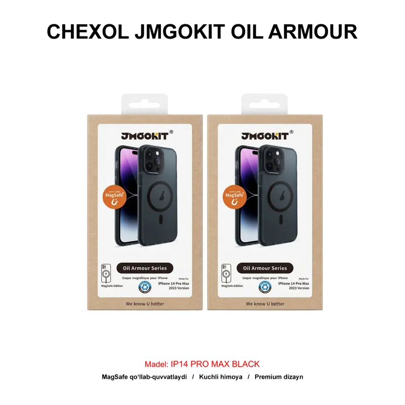 CHEXOL JMGOKIT OIL ARMOUR MAGSAFE IP14 PRO MAX BLACK