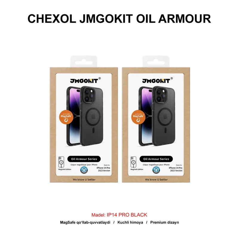 CHEXOL JMGOKIT OIL ARMOUR MAGSAFE IP14 PRO BLACK