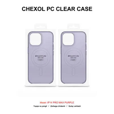 CHEXOL PC CLEAR CASE MAGSAFE IC IP14 PRO MAX PURPLE