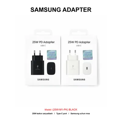 ADAPTER SAMSUNG 2-PIN (25W-M1-PK) BLACK