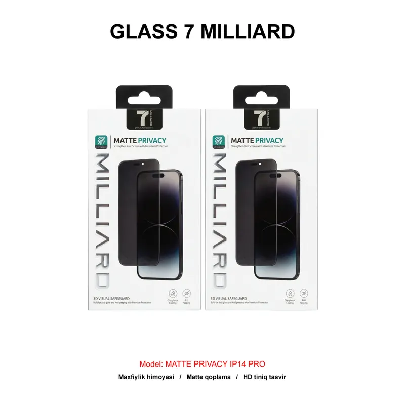 GLASS 7 MILLIARD MATTE PRIVACY IP14 PRO 7MGMPY14P