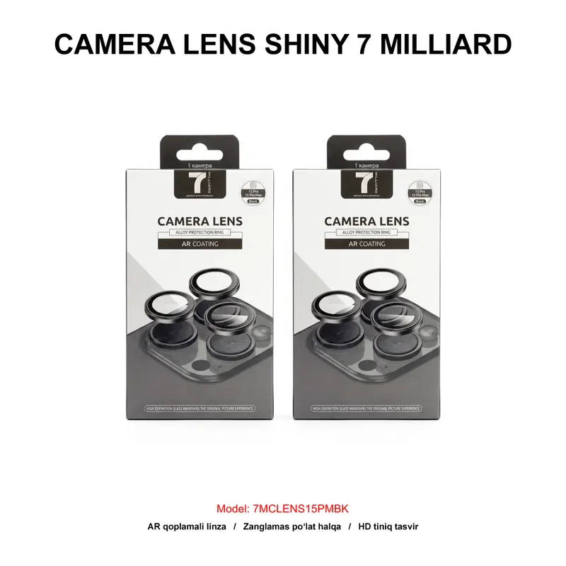 CAMERA LENS 7 MILLIARD 7MCLENS15PMBK IP15 PRO/PRO MAX BLACK
