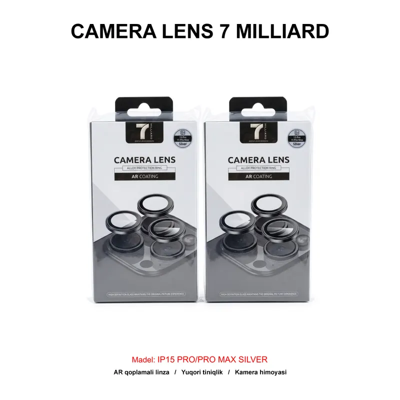 CAMERA LENS 7 MILLIARD 7MCLENS15PMSL IP15 PRO/PRO MAX SILVER