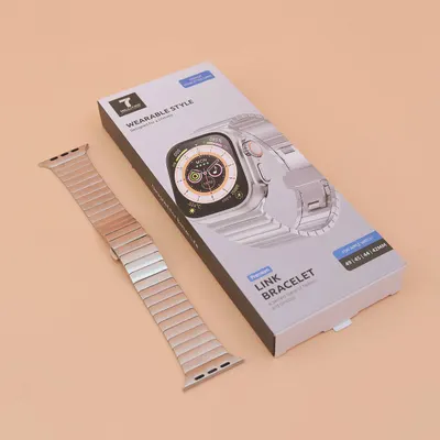 REMESHOK 42-44-45-49mm 7 MILLIARD LINK BRACELET SILVER