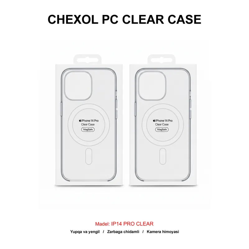 CHEXOL PC CLEAR CASE MAGSAFE IC IP14 PRO CLEAR
