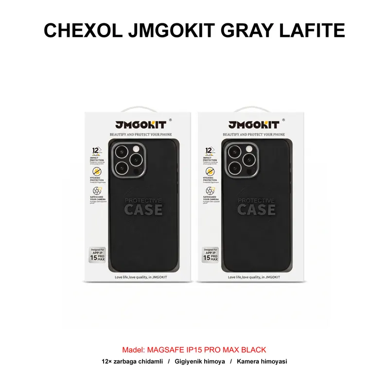 CHEXOL JMGOKIT GRAY LAFITE MAGSAFE IP15 PRO MAX BLACK