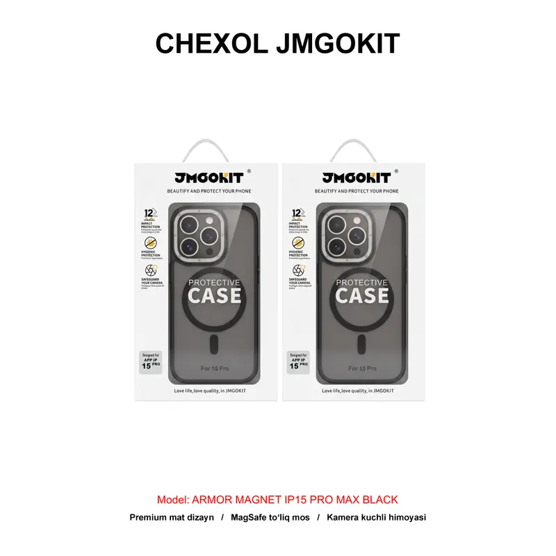 CHEXOL JMGOKIT ARMOR MAGNET IP15 PRO MAX BLACK