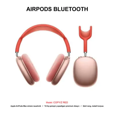BLUETOOTH AIRPODS MAX COPY/Z RED