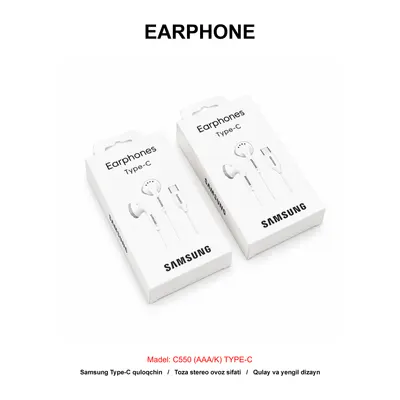 EARPHONE C550 (AAA/K) TYPE-C WHITE