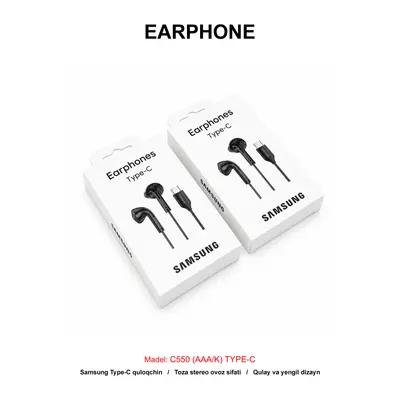 EARPHONE C550 (AAA/K) TYPE-C BLACK
