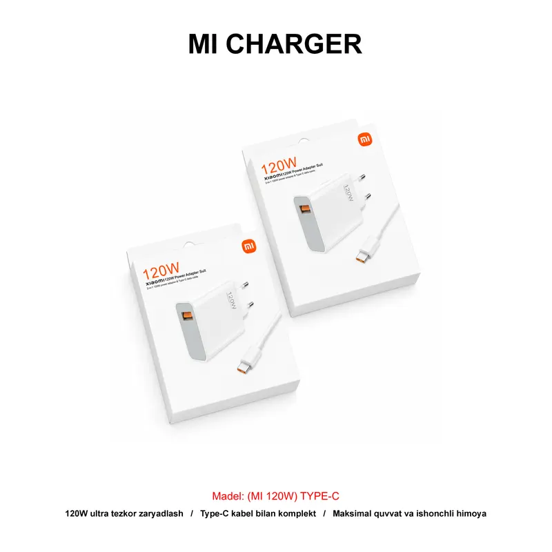 CHARGER MI KAROBKA MI120W TYPE-C WHITE