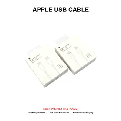 USB IP15 PRO MAX (AAA/M) KAROBKA WHITE