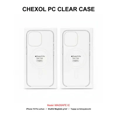 CHEXOL PC CLEAR CASE MAGSAFE IC IP15 PRO CLEAR