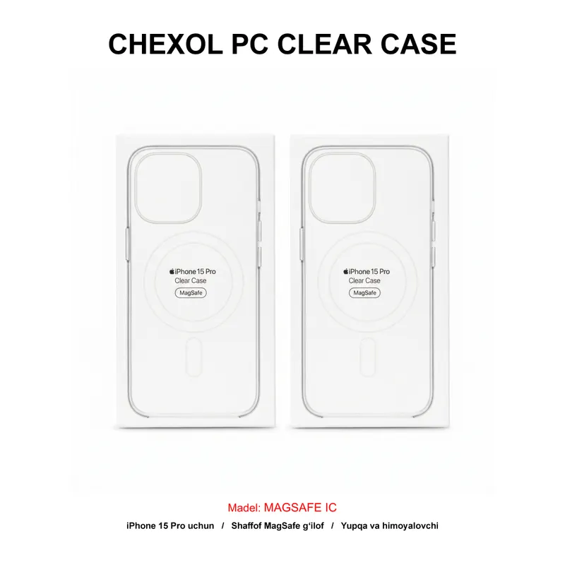 CHEXOL PC CLEAR CASE MAGSAFE IC IP15 PRO CLEAR