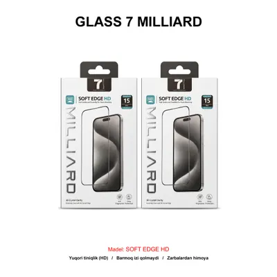 GLASS 7 MILLIARD SOFT EDGE HD IP15 PRO 7MSEGHD15P