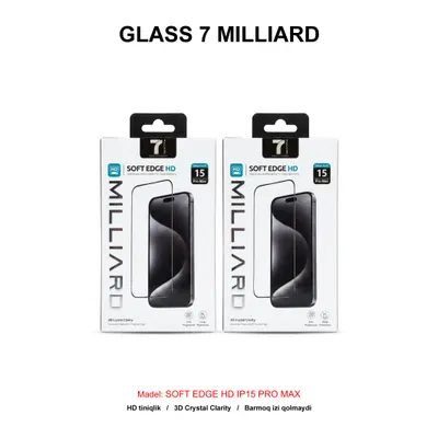 GLASS 7 MILLIARD SOFT EDGE HD IP15 PRO MAX 7MSEGHD15PM