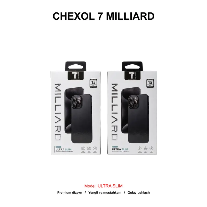 CHEXOL 7 MILLIARD ULTRA SLIM IP15 PRO 7MUSC15PBK BLACK