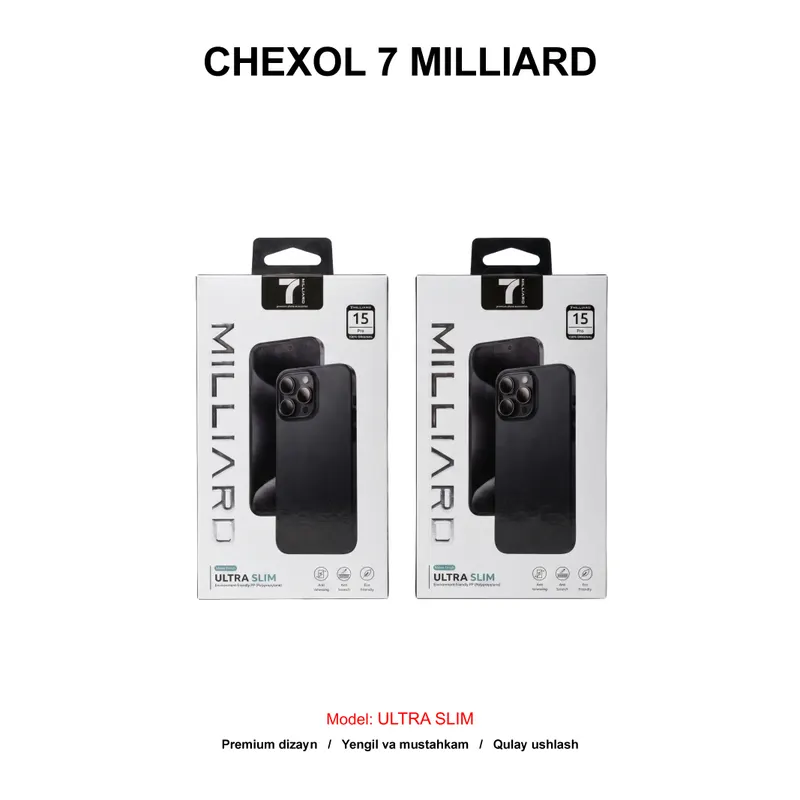 CHEXOL 7 MILLIARD ULTRA SLIM IP15 PRO MAX 7MUSC15PMBK BLACK