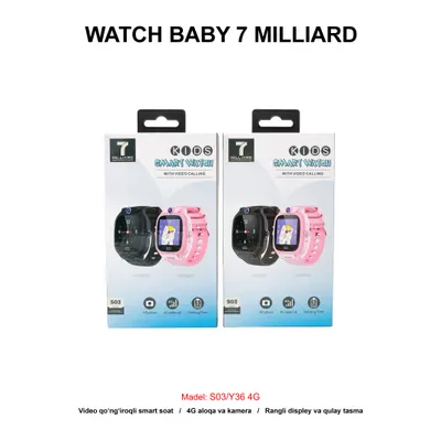 WATCH BABY 7 MILLIARD S03 4G BLACK