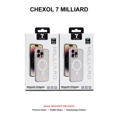CHEXOL 7 MILLIARD MAGSAFE DELGADO IP15 PRO CLEAR