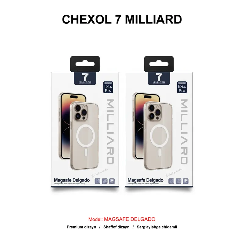 CHEXOL 7 MILLIARD MAGSAFE DELGADO IP14 PRO CLEAR