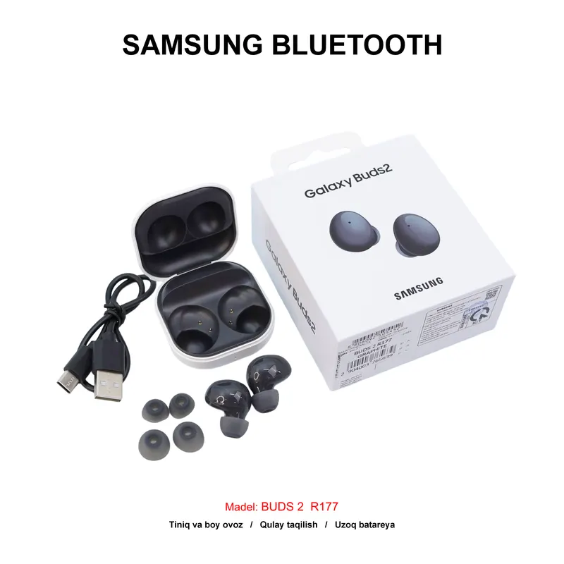 BLUETOOTH SAMSUNG BUDS 2 R177 GRAPHITE