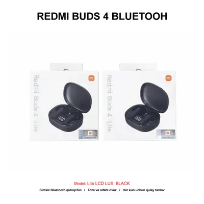 BLUETOOTH REDMI BUDS 4 LITE LCD BLACK (LUX)