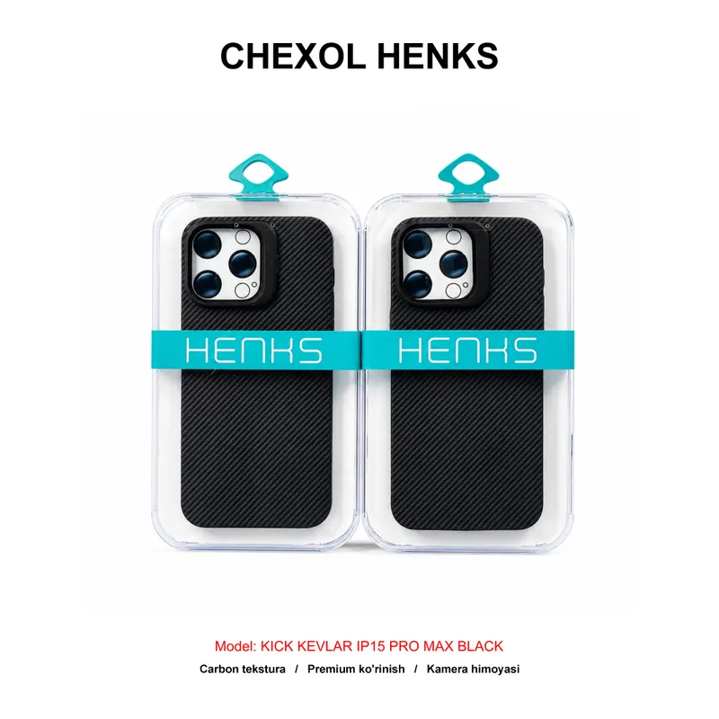 CHEXOL HENKS KICK KEVLAR IP15 PRO MAX BLACK