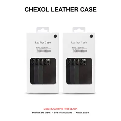 CHEXOL LEATHER CASE MC08 IP15 PRO BLACK