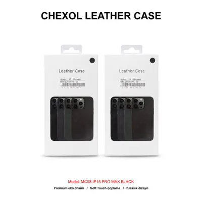 CHEXOL LEATHER CASE MC08 IP15 PRO MAX BLACK