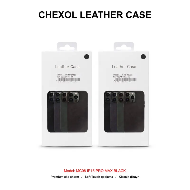 CHEXOL LEATHER CASE MC08 IP15 PRO MAX BLACK