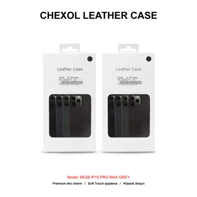 CHEXOL LEATHER CASE MC08 IP15 PRO MAX GREY