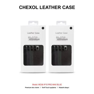 CHEXOL LEATHER CASE MC08 IP15 PRO MAX BLUE