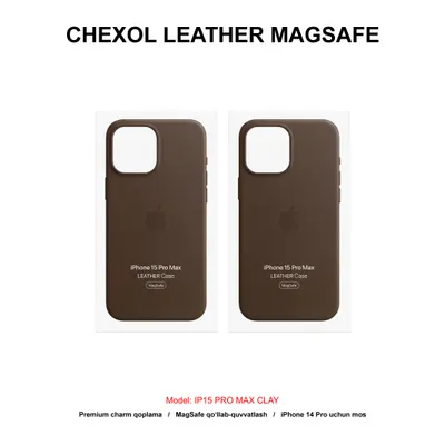 CHEXOL LEATHER MAGSAFE IC IP15 PRO MAX CLAY