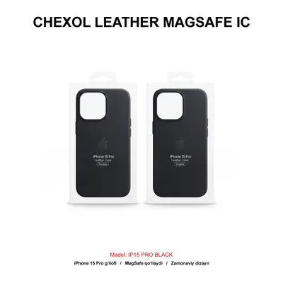 CHEXOL LEATHER MAGSAFE IC IP15 PRO BLACK