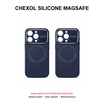 CHEXOL SILICONE MAGSAFE AKRYLIC IP15 PRO MAX DARK BLUE