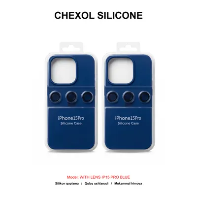CHEXOL SILICONE WITH LENS IP15 PRO BLUE
