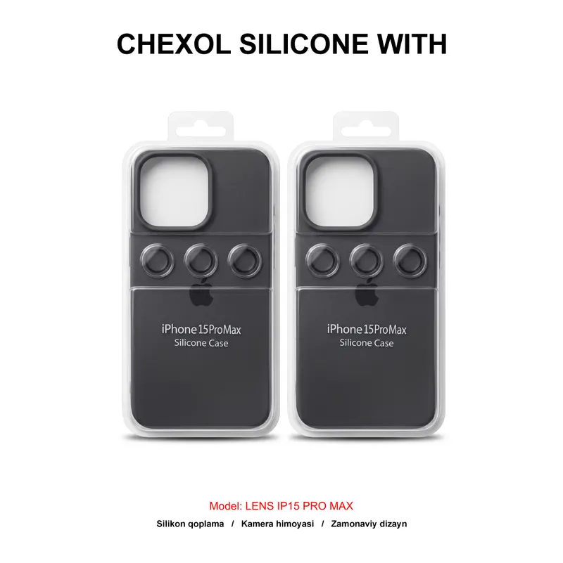 CHEXOL SILICONE WITH LENS IP15 PRO MAX COFFEE