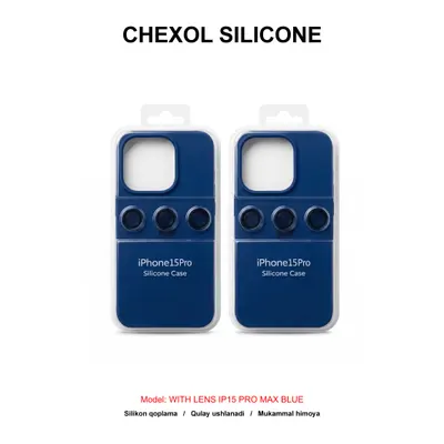 CHEXOL SILICONE WITH LENS IP15 PRO MAX BLUE
