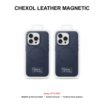 CHEXOL LEATHER MAGNETIC IP15 PRO DARK GREY