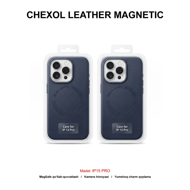 CHEXOL LEATHER MAGNETIC IP15 PRO DARK GREY