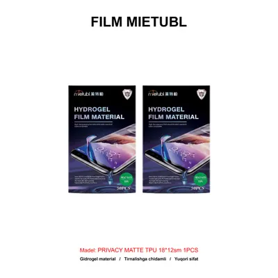 FILM MIETUBL PRIVACY MATTE TPU 18*12sm 1PCS