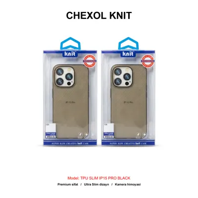 CHEXOL KNIT TPU SLIM IP15 PRO BLACK