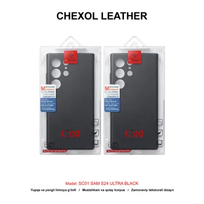CHEXOL LEATHER SC01 SAM S24 ULTRA BLACK