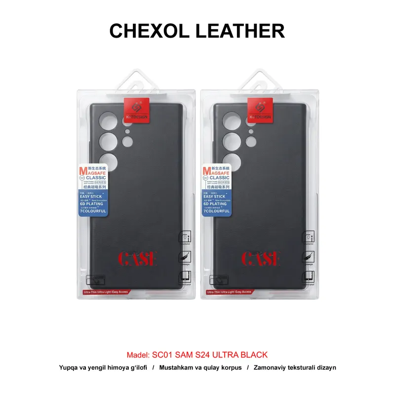 CHEXOL LEATHER SC01 SAM S24 ULTRA BLACK
