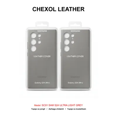 CHEXOL LEATHER SC01 SAM S24 ULTRA LIGHT GREY