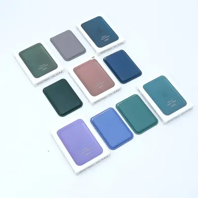 CARD BAG LEATHER WALLET MAGSAFE IC LUX/S DARK BLUE