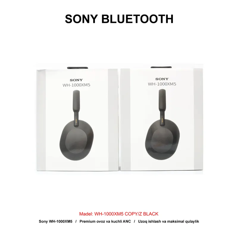 BLUETOOTH SONY WH-1000XM5 COPY/Z BLACK